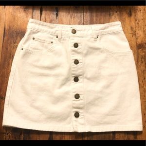 Billabong White Denim Skirt